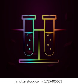Test tubes nolan icon Simple thin line, outline vector of Biology icons for ui and ux, website or mobile application