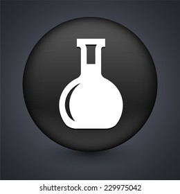 Test Tubes on Black Round Button