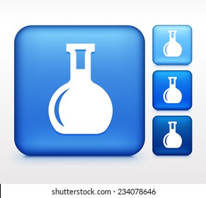 Test Tubes on Blue Square Button