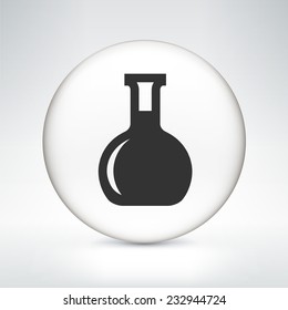 Test Tubes on White Round Button