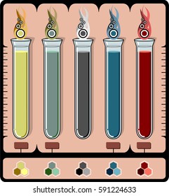 test tubes retro look