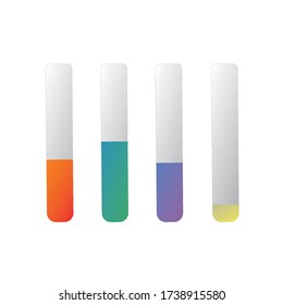 Test tubes for science project.