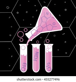 test tubes vector art graphic symbol