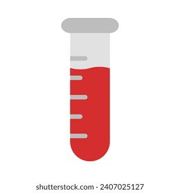 Test Tubes Vector Flat Icon For Personal And Commercial Use.
