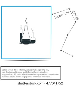 Test tubes vector icon