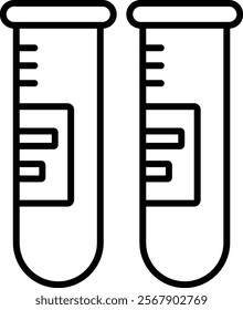 Test Tubes vector icon. Can be used for printing, mobile and web applications.