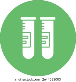 Ícone de vetor de Tubos de Teste. Pode ser usado para impressão, aplicativos móveis e da Web.