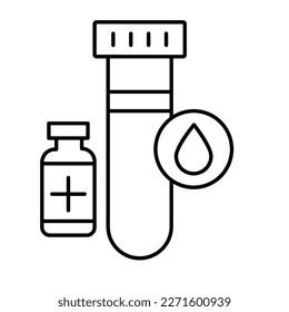 Tubos de prueba Icono de vector modificar fácilmente

