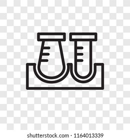 Test tubes vector icon isolated on transparent background, Test tubes logo concept