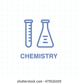 Test tubes vector icons for Chemistry concept.