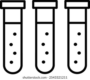 Test Tubes Vector Illustration Detailed Icon