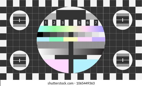 Test tv screen, no signal