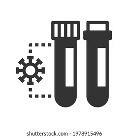 Test Vaccine Icon vector illustration .