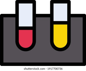 icono de la línea de color del vector de prueba