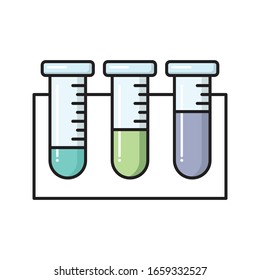 test vector flat color icon 