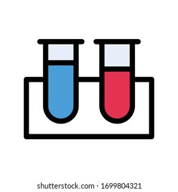 test vector flat color icon 