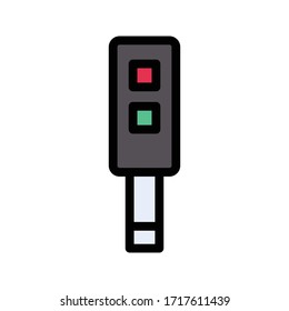 test vector flat color icon 