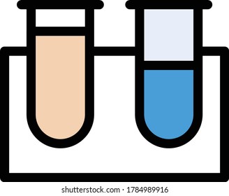 test vector flat color icon 