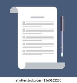 Test vector icon isolated. Concept exam, survey, testing. School test icon on flat style. School exam. Test mark on a colored background.