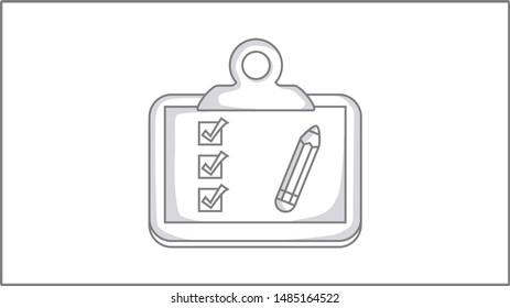 Test vector icon. Vector linear icon. Illustration. Drawing.