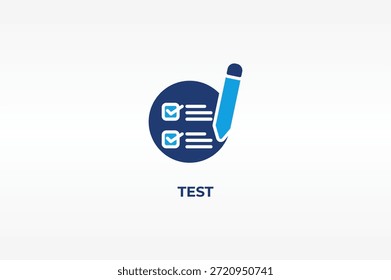 Ilustración aislada del Vector de prueba, del icono o de la muestra del logotipo