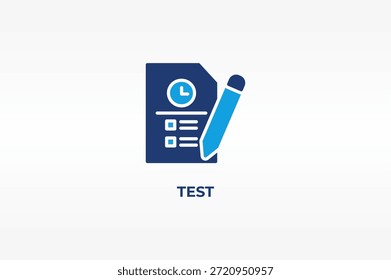 Ilustración aislada del Vector de prueba, del icono o de la muestra del logotipo