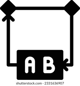 test Vector illustration on a transparent background. Premium quality symbols. Gyliph vector icon for concept and graphic design.