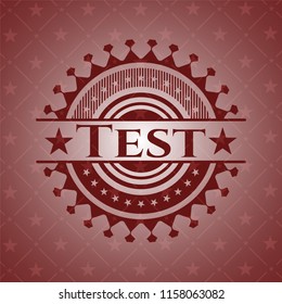 Test vintage red emblem
