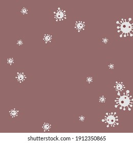Test Virus Healthcare Red Coronavirus Covid-19 Backdrop. Danger Sign Calm Medicine White Epidemic Pink Hospital Illustration. Science Dark Pandemic Quarantine Pastel Sick Vector.
