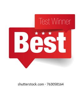 Test Winner - best label