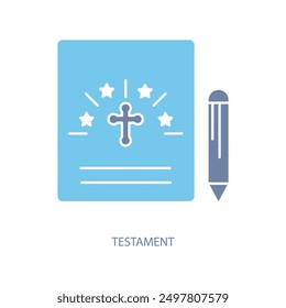 testament concept line icon. Simple element illustration. testament concept outline symbol design.