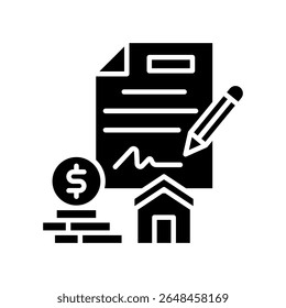 Testament Icon Glyph Vector Illustration