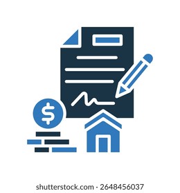 Icono de Testamento Ilustración vectorial mixta