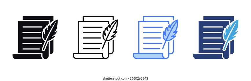 Coleção de vários estilos da folha de ícones do Testamento