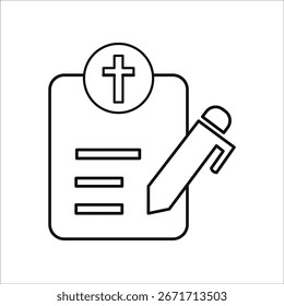 testament icons. simple line vector