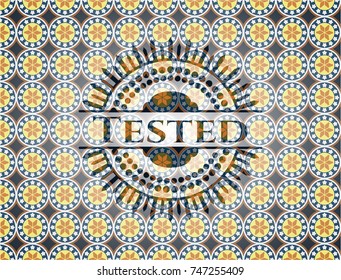 Tested arabic emblem. Arabesque decoration.