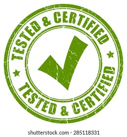 Tested and certified stamp