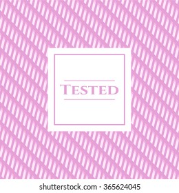 Tested colorful card
