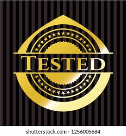 Tested golden emblem