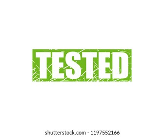 Tested green stamp