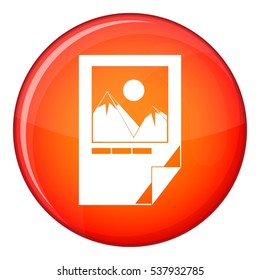 Tested ink paper with printer marks icon in red circle isolated on white background vector illustration