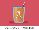 Tested Orange juice vector illustration