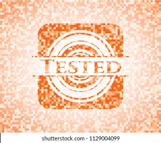 Tested orange mosaic emblem