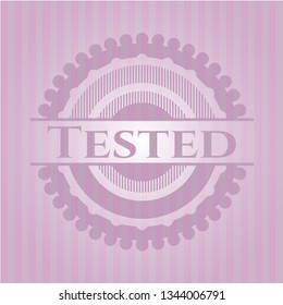 Tested pink emblem. Retro