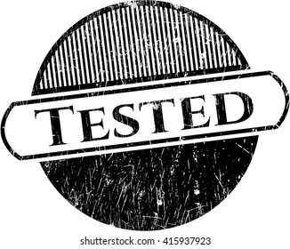 Tested rubber grunge stamp