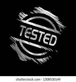 Tested rubber stamp