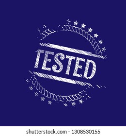 Tested rubber stamp