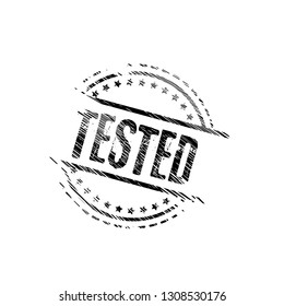 Tested rubber stamp