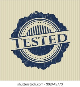 Tested rubber stamp
