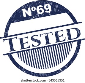 Tested rubber stamp with grunge texture